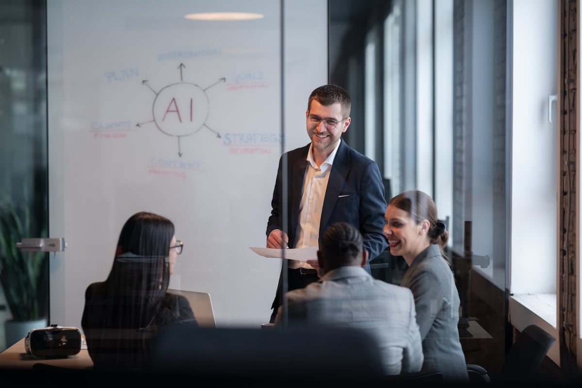 Business team meeting in a modern office
